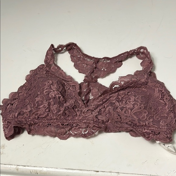Aeropostale Large Lace Racerback Bralette in Mauve - Picture 1 of 5